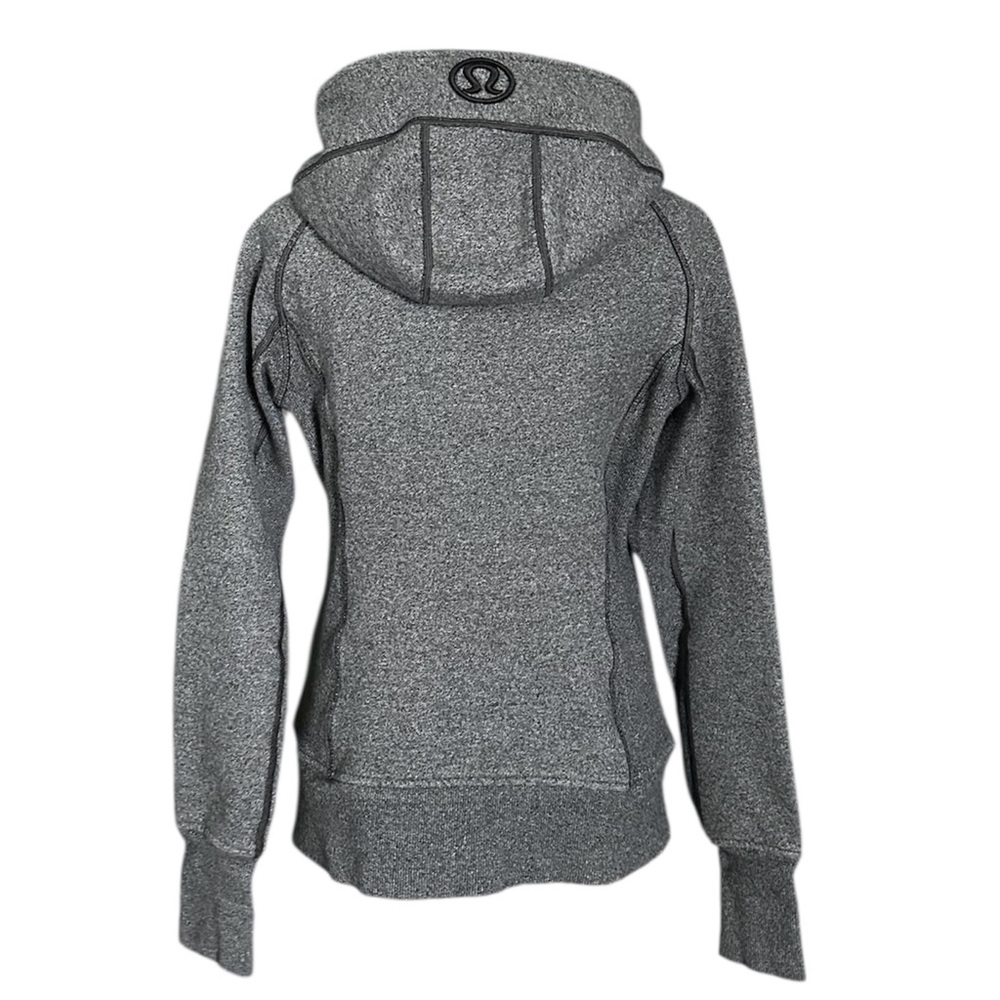 Lululemon Scuba Full Zip Hoodie Sweatshirt Jacket Heathered Gray Size 10 - Picture 2 of 10